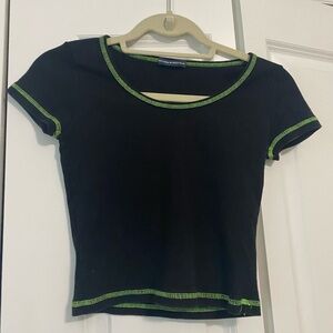 Brandy Melville black and neon top